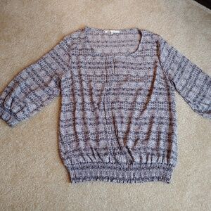 NWOT violet & Claire semi sheer lavender& gray top